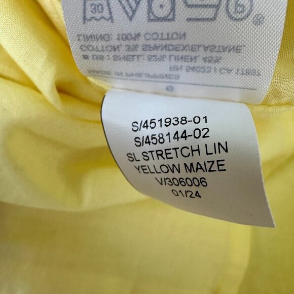 Banana Republic Mini Dress Size 6 Yellow Linen Blend - Picture 6 of 10